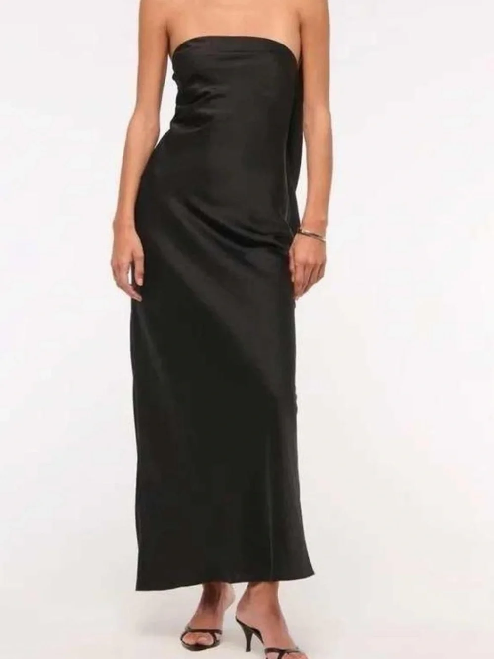 Abercrombie strapless black maxi dress